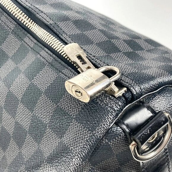 LOUIS VUITTON N41413 Damier Graphite KeepallBandouliere55 2WAY Travel Duffle Bag - Picture 7 of 14